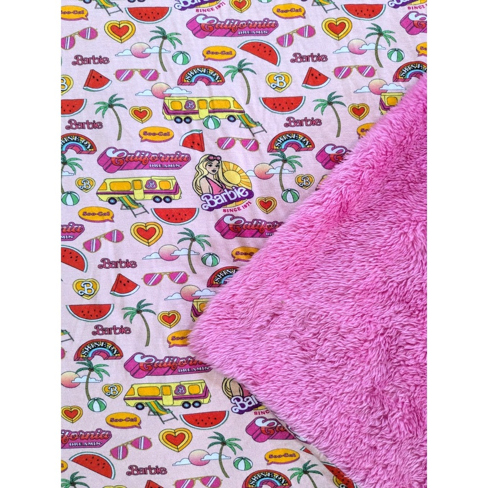 Posh Peanut Malibu Barbie Pink Luxe Plush Patoo Blanket Bamboo Viscose 60x40